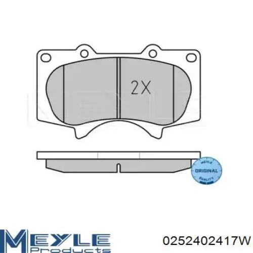 0252402417W Meyle pastillas de freno delanteras