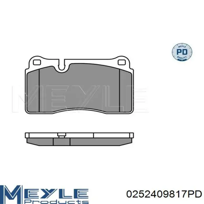 0252409817PD Meyle pastillas de freno delanteras
