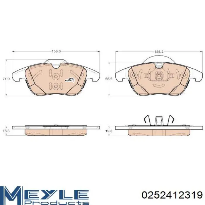 1436498 Ford pastillas de freno delanteras