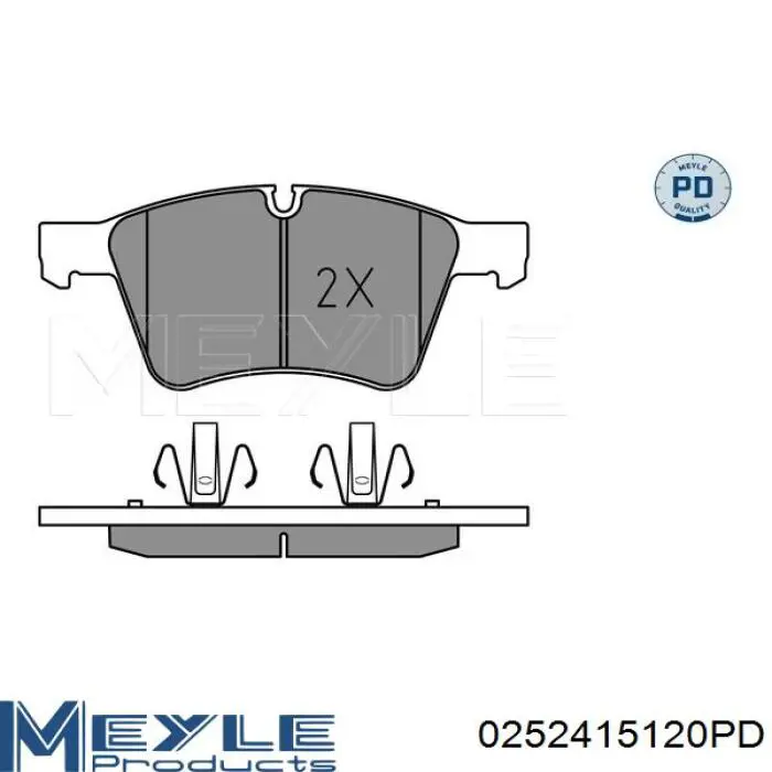 0252415120PD Meyle pastillas de freno delanteras