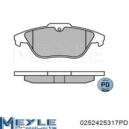 0252425317PD Meyle pastillas de freno traseras