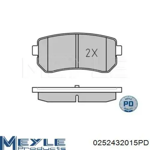  Pastillas de freno traseras para Hyundai Accent 