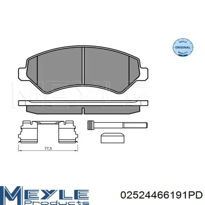 1607878980 Peugeot/Citroen pastillas de freno delanteras