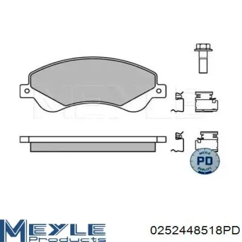 0252448518PD Meyle pastillas de freno delanteras