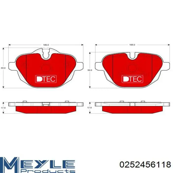  Pastillas de freno traseras para BMW 5 F10