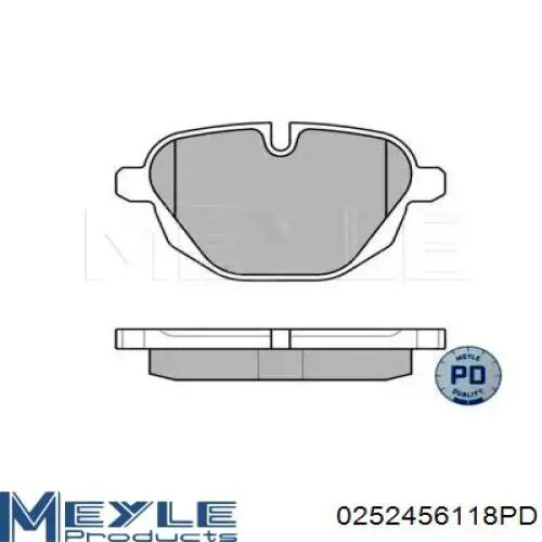 0252456118PD Meyle pastillas de freno traseras
