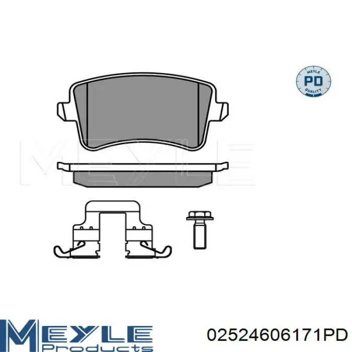 02524606171PD Meyle pastillas de freno traseras