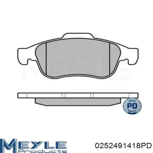 0252491418PD Meyle pastillas de freno delanteras