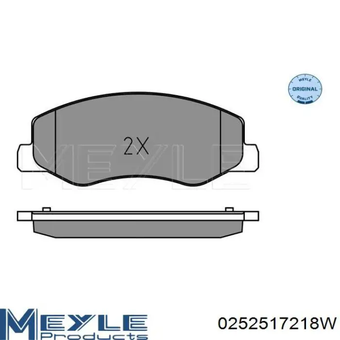 0252517218W Meyle pastillas de freno traseras
