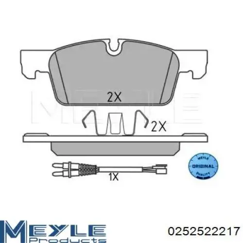 025 252 2217 Meyle pastillas de freno delanteras
