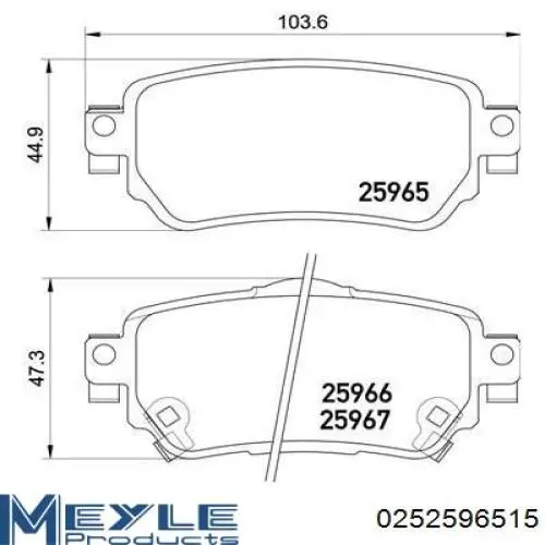  Pastillas de freno traseras para Nissan Qashqai 2 