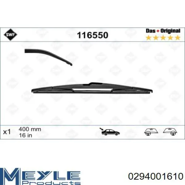  Limpiaparabrisas de luna trasera para Opel Zafira F75