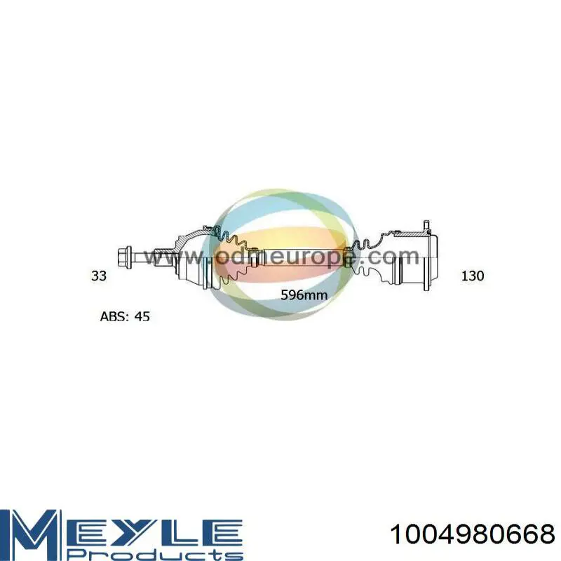 8D0407451BX VAG árbol de transmisión delantero izquierdo