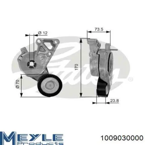  Tensor de correa, correa poli V para Seat Ibiza 4 