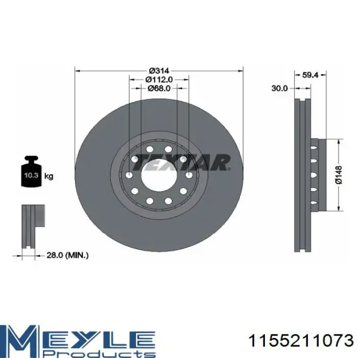 S71-0258 Polcar freno de disco delantero