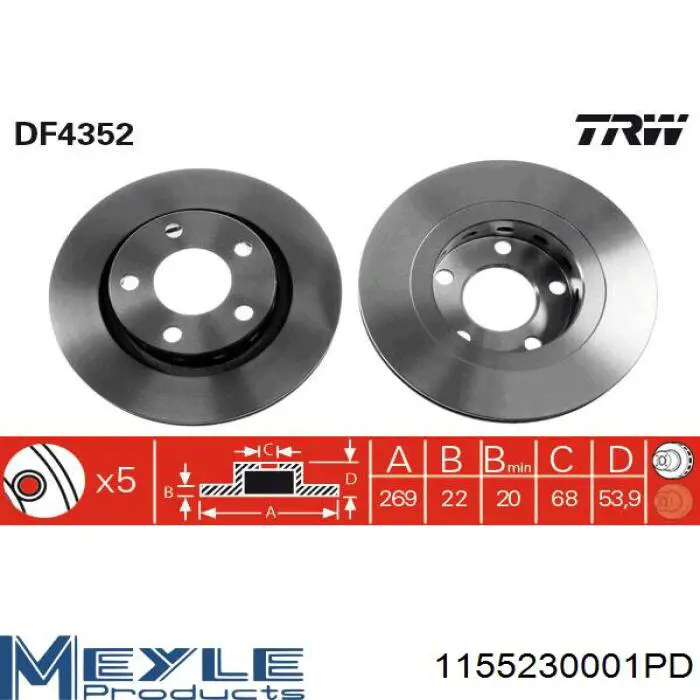 BG4057 Delphi disco de freno trasero