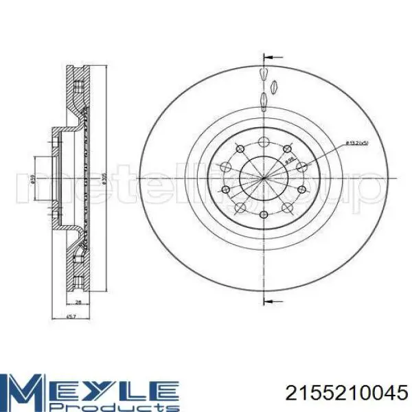 569096 Opel freno de disco delantero