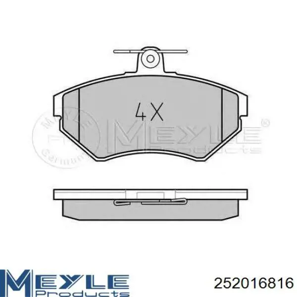 252016816 Meyle pastillas de freno delanteras