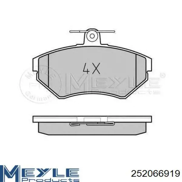 252066919 Meyle pastillas de freno delanteras