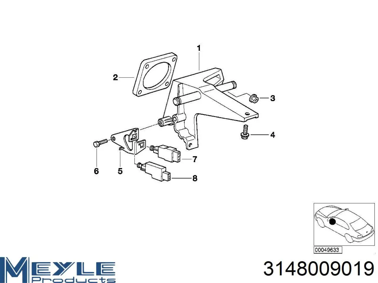  Interruptor Luz De Freno para BMW 5 E34