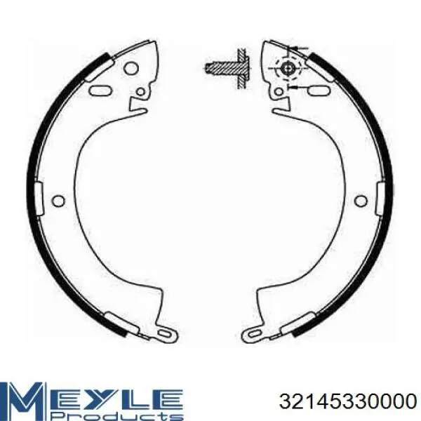  Zapatas de frenos de tambor traseras para Mitsubishi Pajero 1 