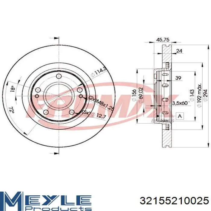  Freno de disco delantero para Mitsubishi Airtrek CU