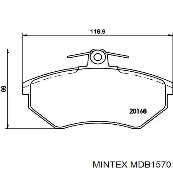 MDB1570 Mintex pastillas de freno delanteras