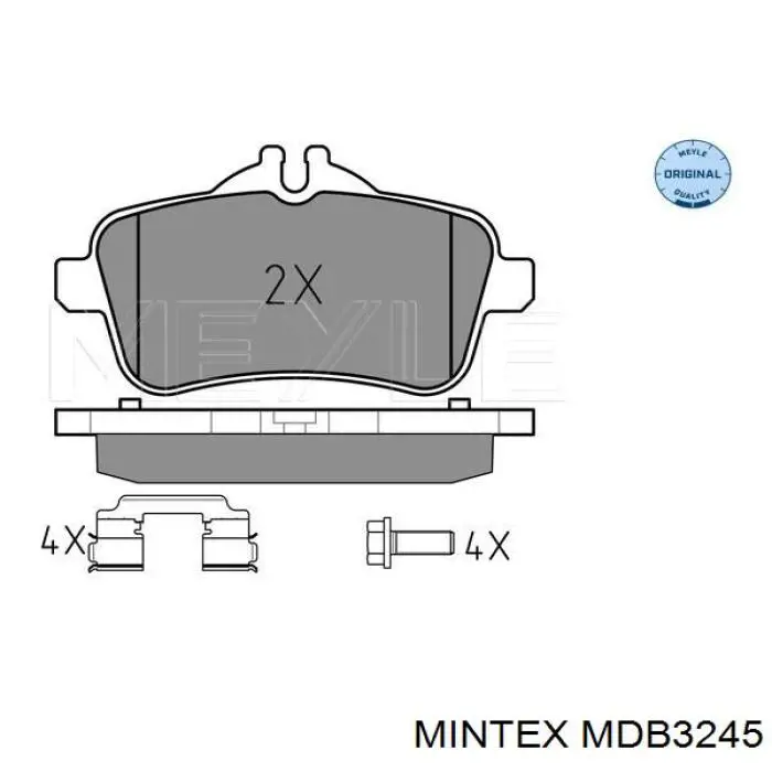 MDB3245 Mintex pastillas de freno traseras