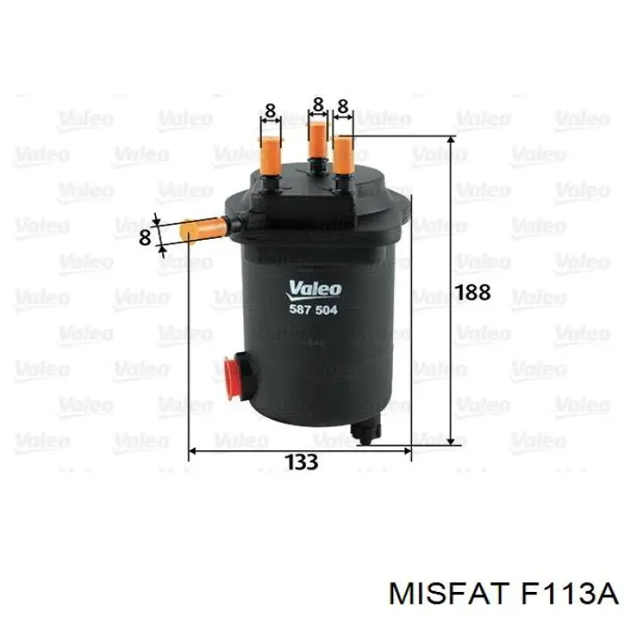 F113A Misfat filtro combustible