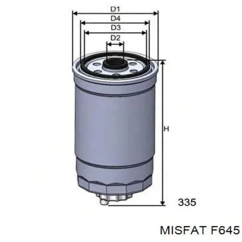 F645 Misfat filtro combustible