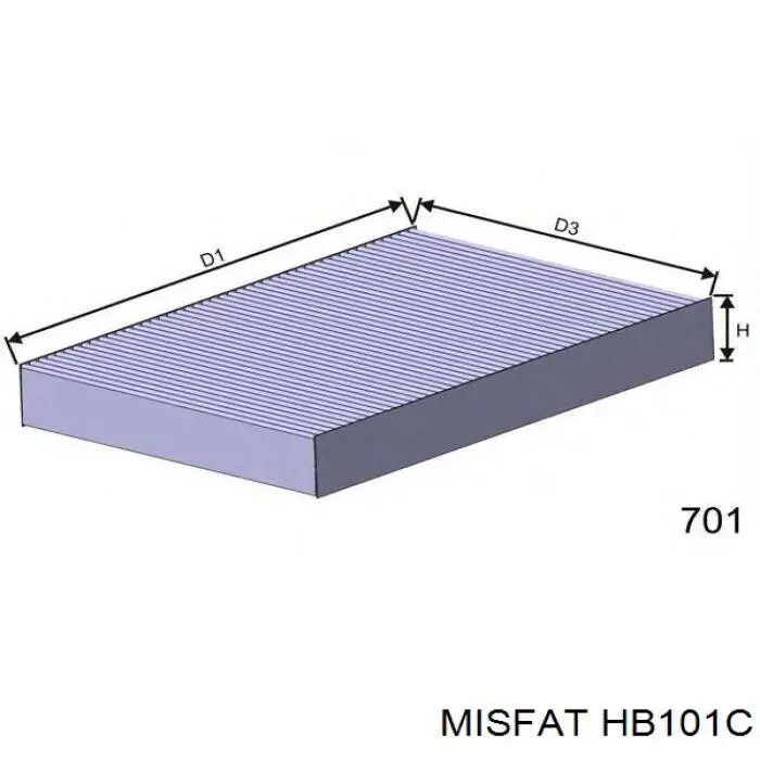 HB101C Misfat filtro de habitáculo