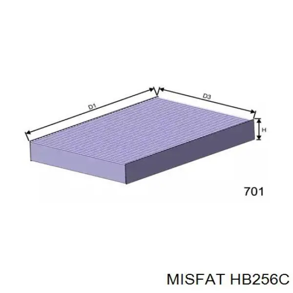 HB256C Misfat filtro de habitáculo