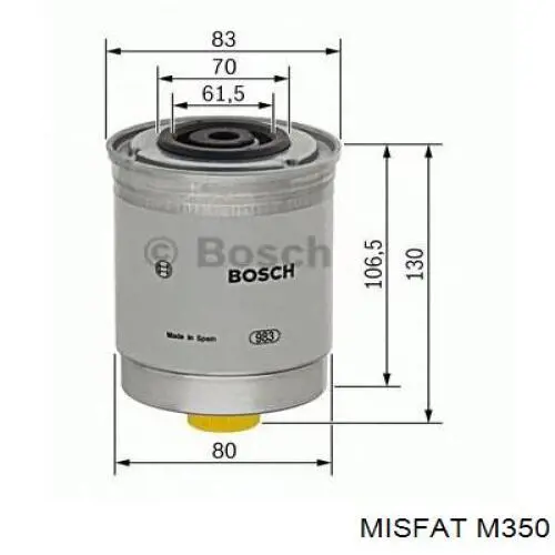 M350 Misfat filtro combustible