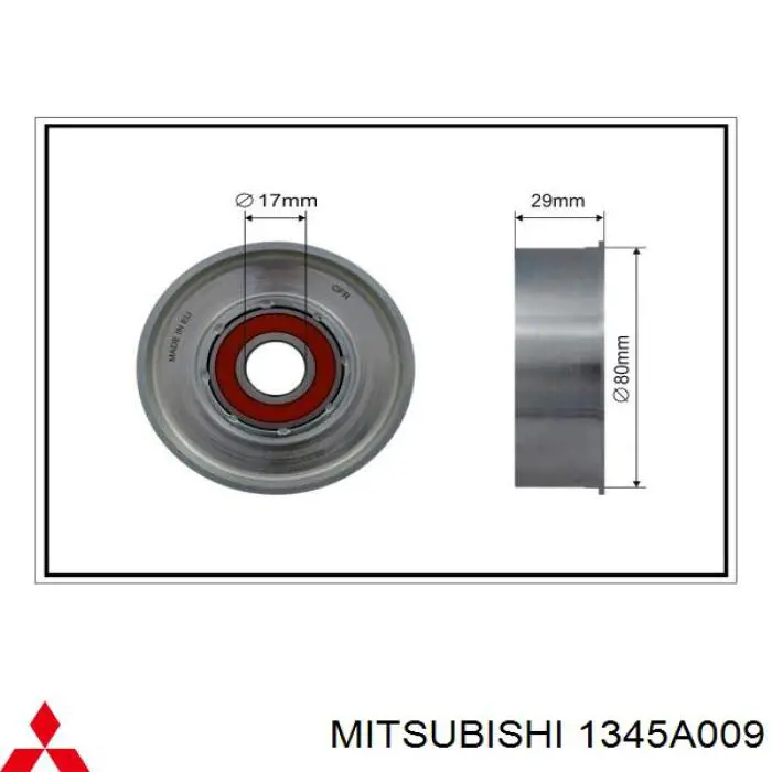  Tensor de correa, correa poli V para Mitsubishi L 200 KA, KB