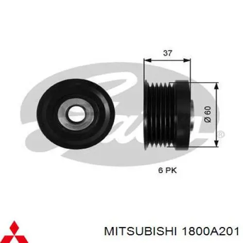 1800A201 Mitsubishi poleas juego de piezas