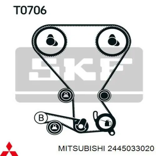 2445033020 Mitsubishi rodillo, cadena de distribución