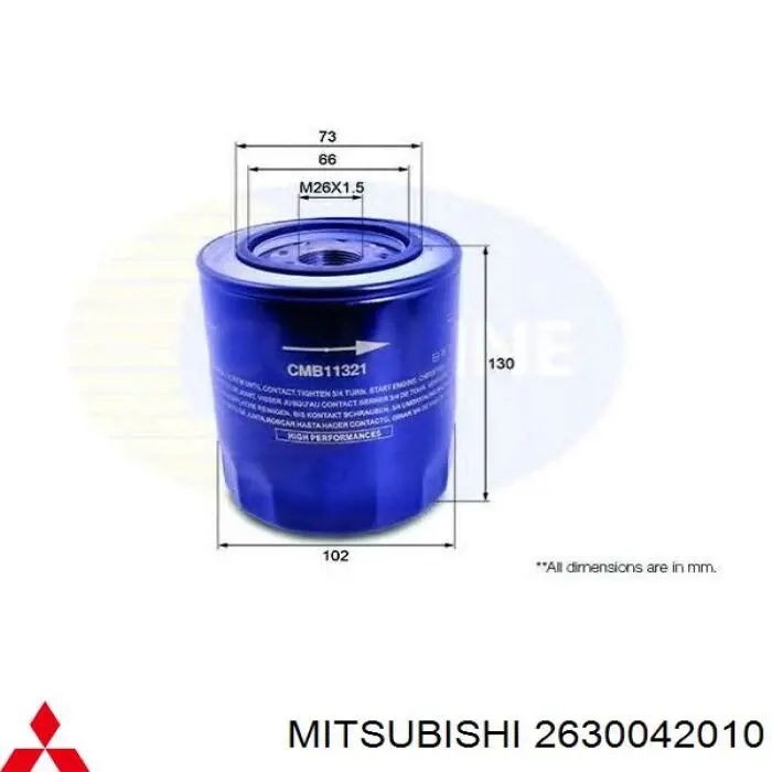 2630042010 Mitsubishi filtro de aceite