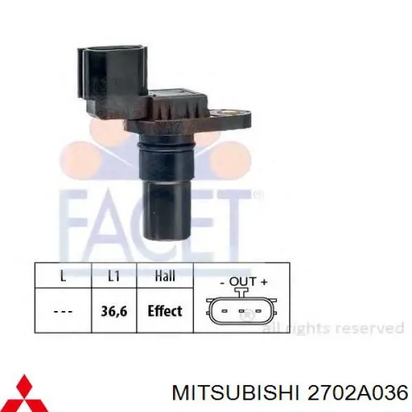 2702A036 Mitsubishi sensor de velocidad