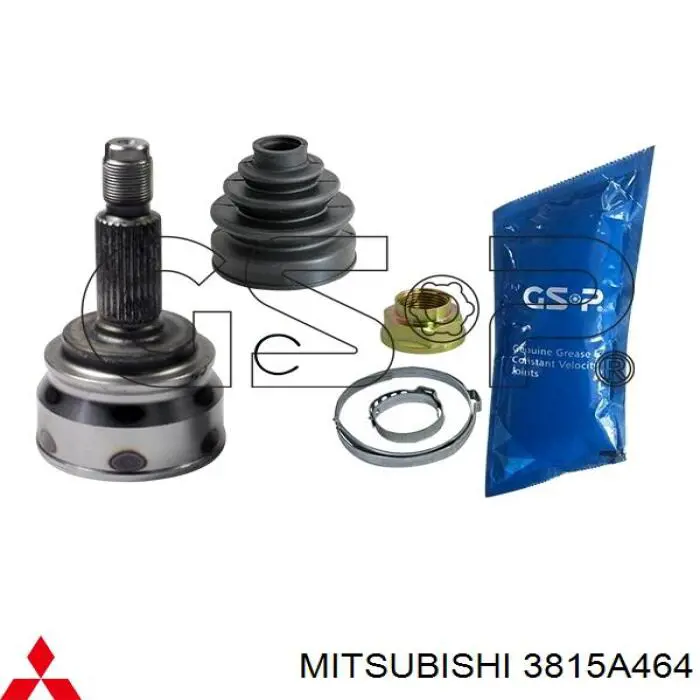 3815A464 Mitsubishi árbol de transmisión delantero derecho