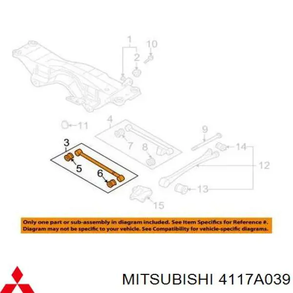  Barra transversal de suspensión trasera para Dodge Caliber PM