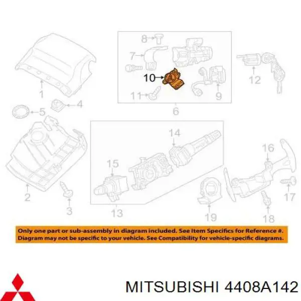 4408A142 Mitsubishi interruptor de encendido / arranque