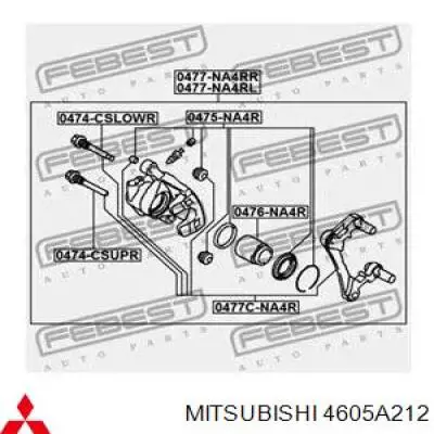  Pasador guía, pinza del freno trasera para Mitsubishi Lancer 9 