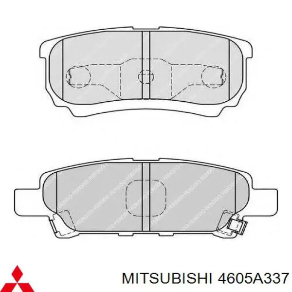 4605A337 Mitsubishi pastillas de freno traseras