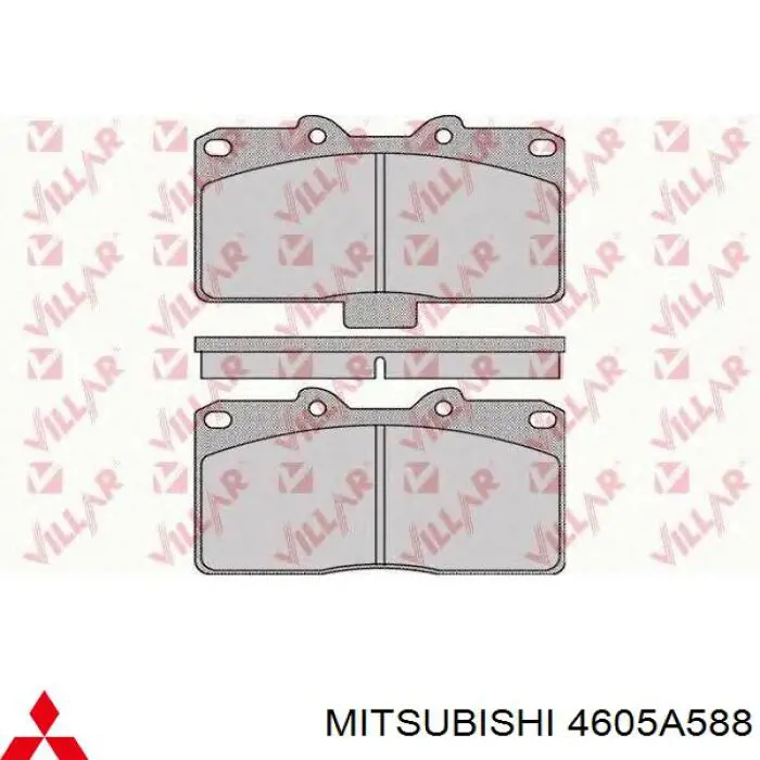 4605A588 Mitsubishi pastillas de freno delanteras