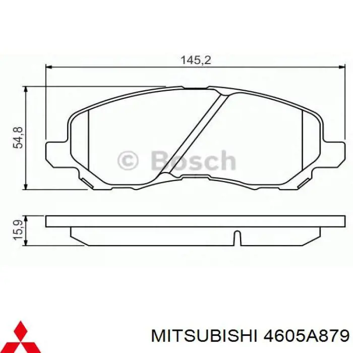 4605A879 Mitsubishi pastillas de freno delanteras