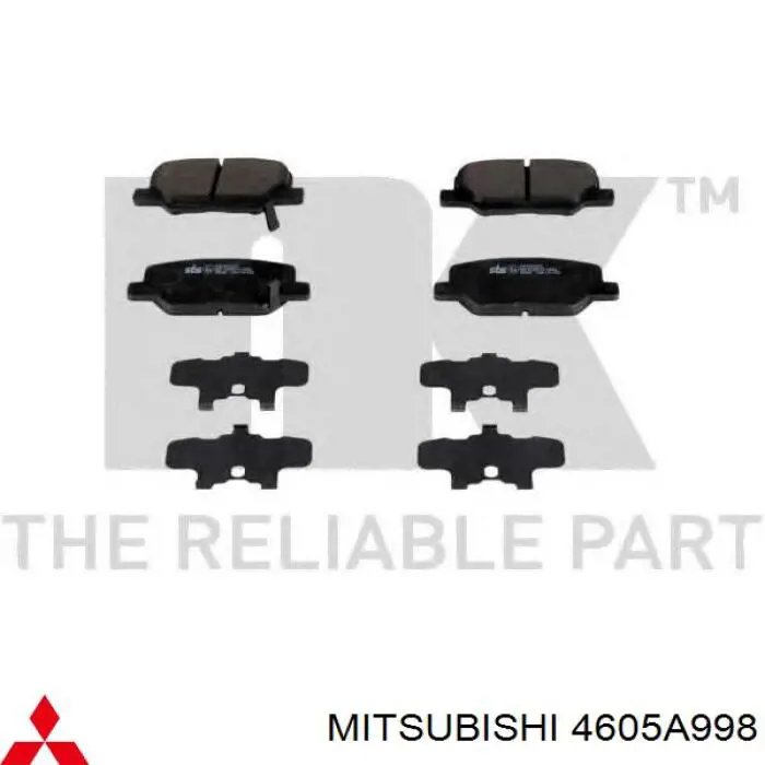 4605A998 Mitsubishi pastillas de freno traseras