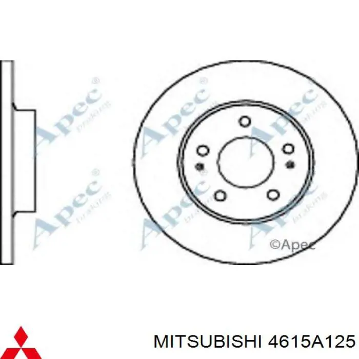 4615A125 Mitsubishi disco de freno trasero