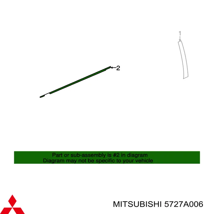  Lameluna de puerta delantera derecha exterior para Mitsubishi Lancer 10 