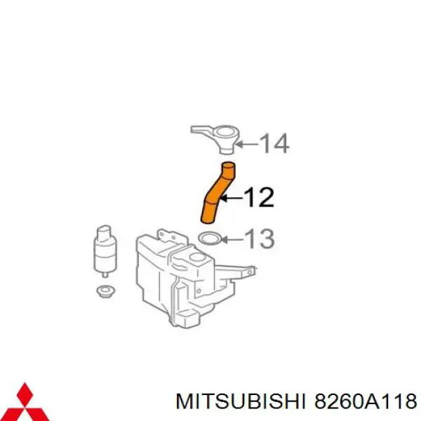 8260A118 Mitsubishi llenado de depósito del agua de lavado