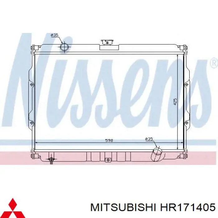 HR171405 Mitsubishi radiador refrigeración del motor